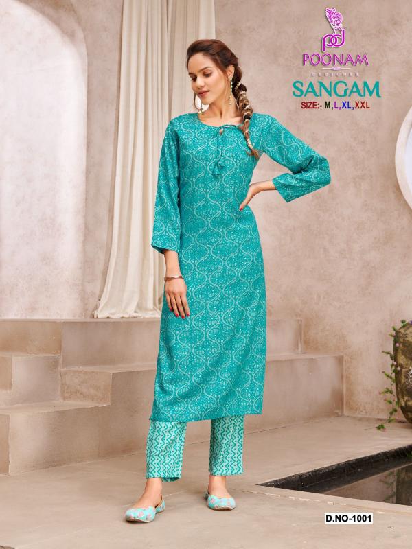 Poonam Sangam Fancy Kurti With Bottom Collection